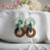 Crochet Interlocking Circles Earrings