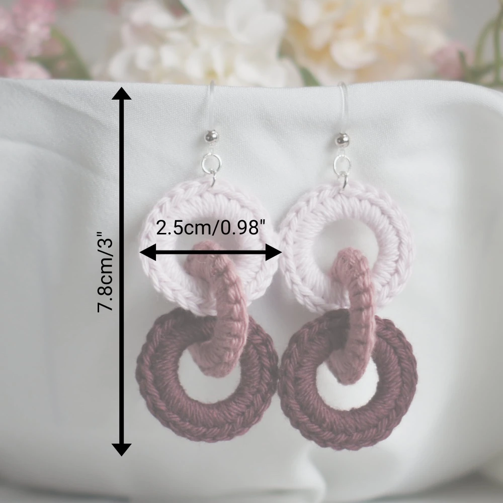 Crochet Interlocking Circles Earrings