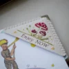 mushrooms embroidered bookmark