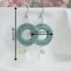 colorful spring earrings with lily valley
