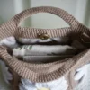 crochet daisy mini tote