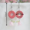 colorful spring earrings with lily valley