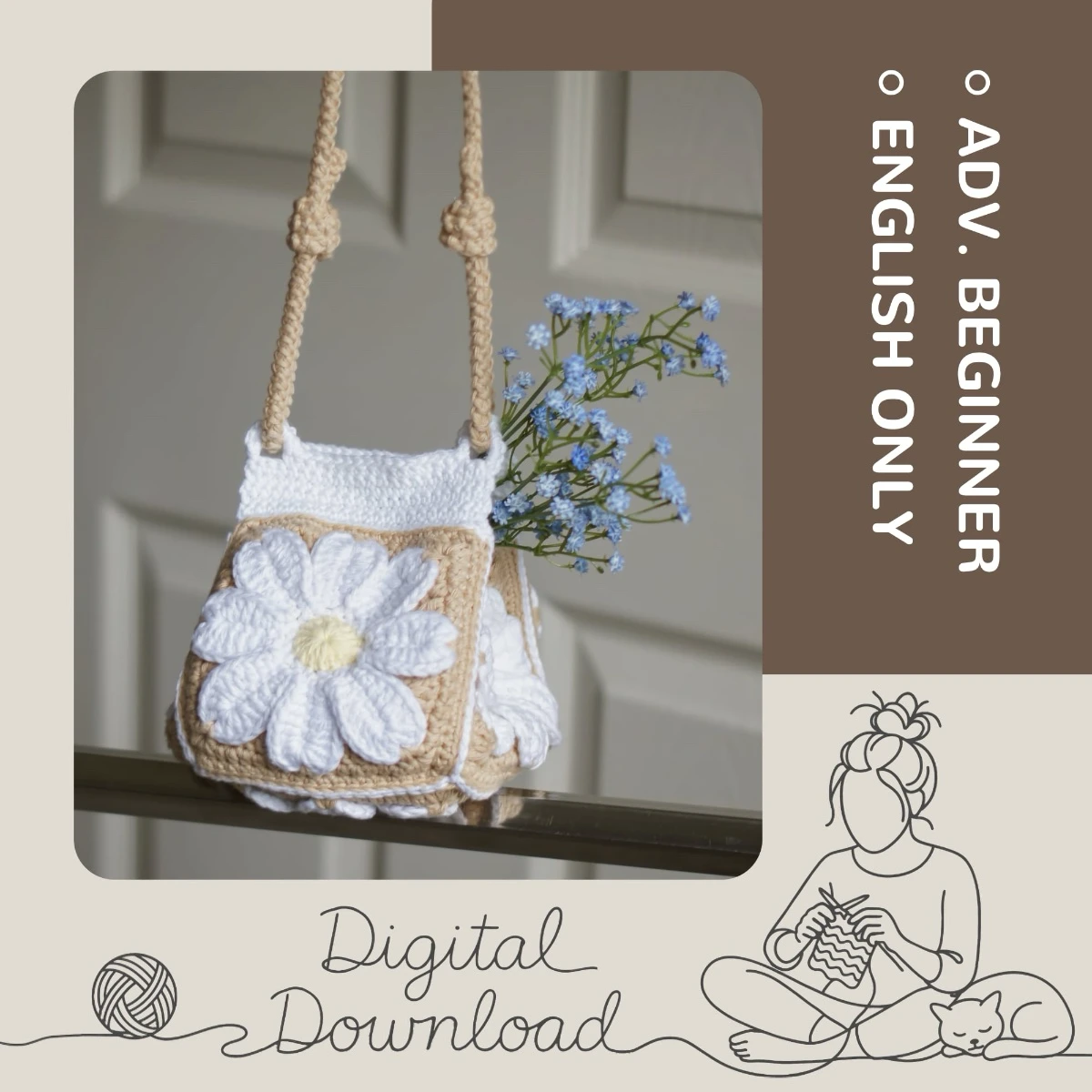 daisy bag crochet pattern