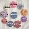 crochet beaded rose brooch