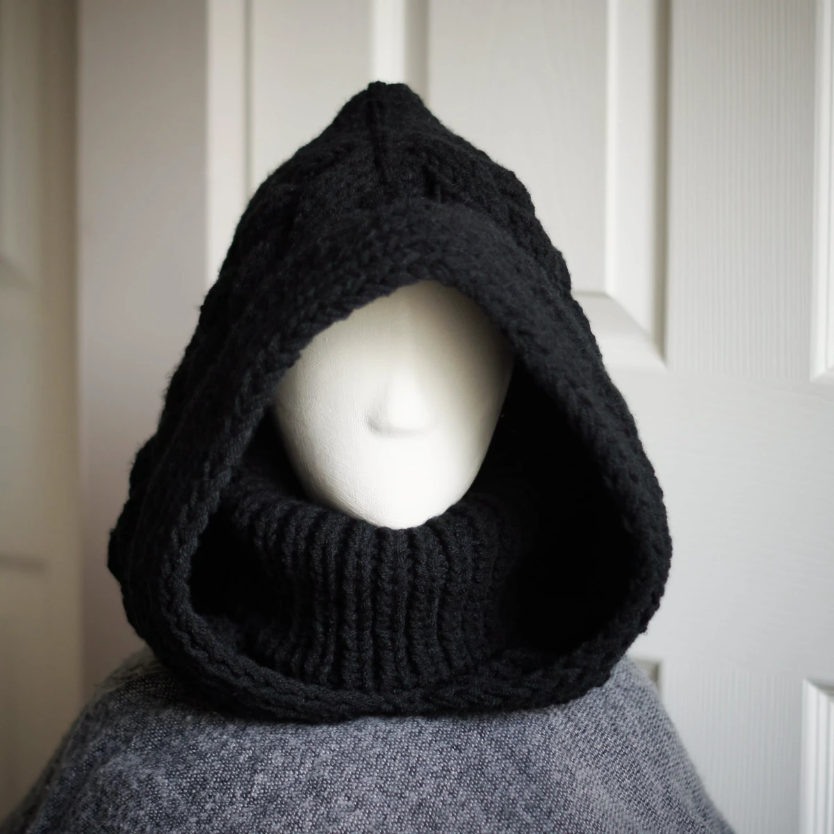 cable knit balaclava