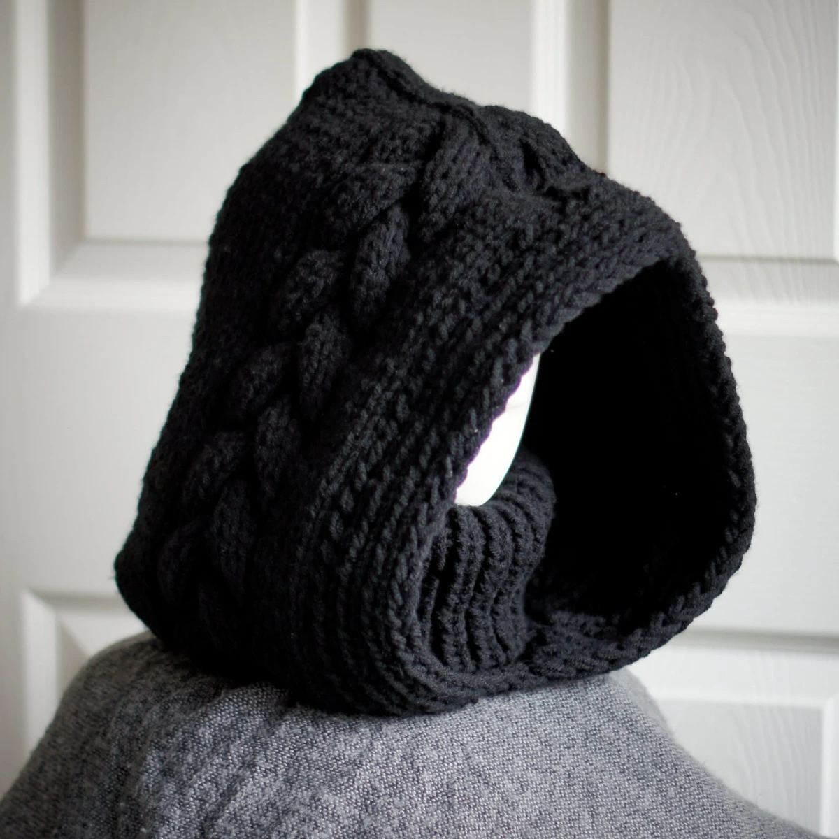 cable knit balaclava