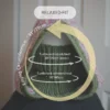 Size guide measurements for jasmine wheat knit balaclava hood showing dimensions and specifications