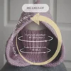 Handmade balaclava winter hat in mauve - showing measurement of the knitted hood