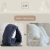 Blue merino balaclava styled for winter warmth, with sherpa fleece lining option