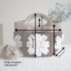 crochet daisy bag in chocolate and khaki color formed with 3D daisy granny squares. Comes with adjustable strap.