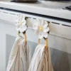 crochet daisy towel holder