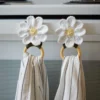 crochet daisy towel holder