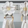 crochet daisy towel holder
