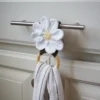 crochet daisy towel holder